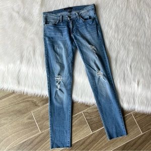 Flying Monkey Mid Rise Distressed Jeans